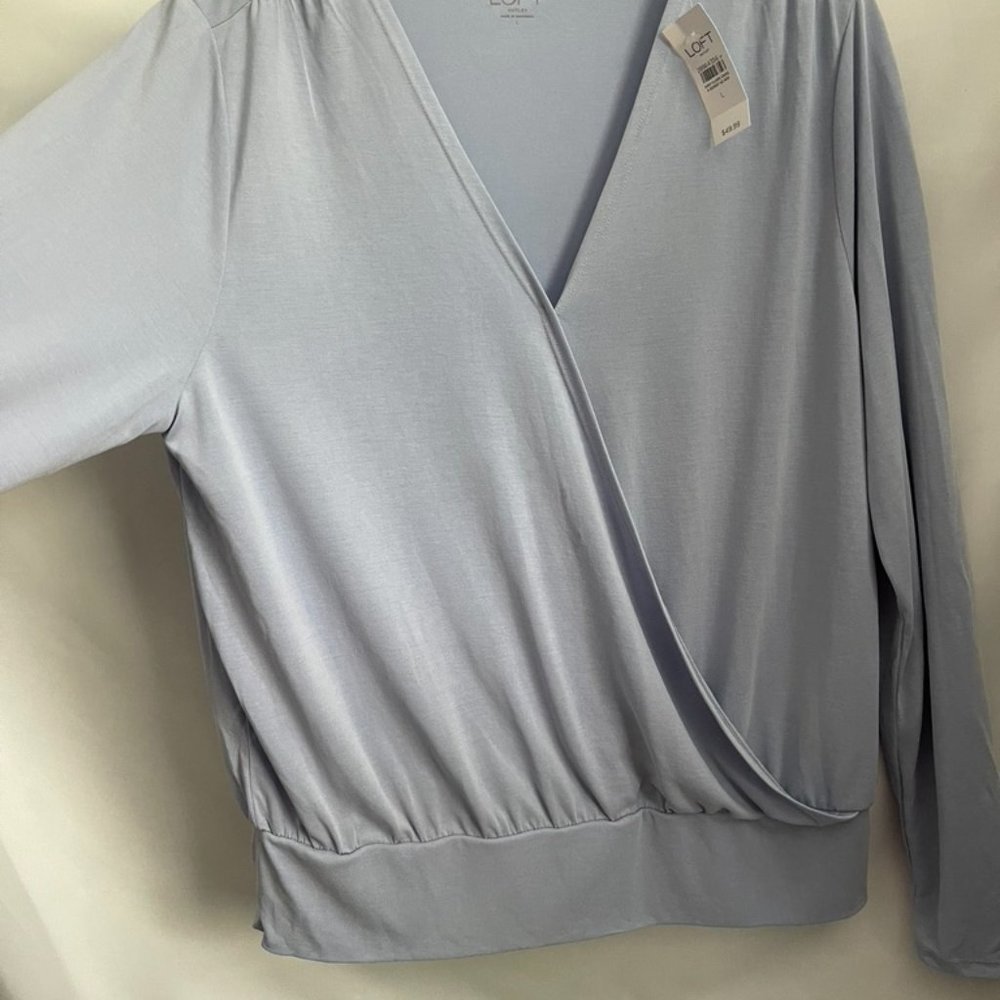 NWT Loft Lilac faux wrap top